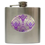 Purple & Gold  CBDOilPrincess E70d1a7c-502f-48a3-839e-eea25bfe4633 Hip Flask (6 oz)