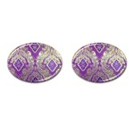 Purple & Gold  CBDOilPrincess E70d1a7c-502f-48a3-839e-eea25bfe4633 Cufflinks (Oval)