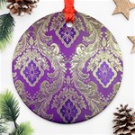 Purple & Gold  CBDOilPrincess E70d1a7c-502f-48a3-839e-eea25bfe4633 Round Ornament (Two Sides)