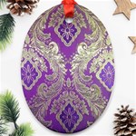 Purple & Gold  CBDOilPrincess E70d1a7c-502f-48a3-839e-eea25bfe4633 Oval Ornament (Two Sides)
