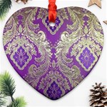 Purple & Gold  CBDOilPrincess E70d1a7c-502f-48a3-839e-eea25bfe4633 Heart Ornament (Two Sides)