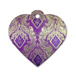 Purple & Gold  CBDOilPrincess E70d1a7c-502f-48a3-839e-eea25bfe4633 Dog Tag Heart (Two Sides)