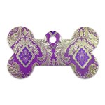 Purple & Gold  CBDOilPrincess E70d1a7c-502f-48a3-839e-eea25bfe4633 Dog Tag Bone (Two Sides)