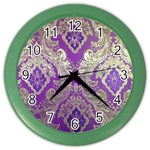 Purple & Gold  CBDOilPrincess E70d1a7c-502f-48a3-839e-eea25bfe4633 Color Wall Clock