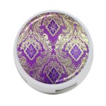 Purple & Gold  CBDOilPrincess E70d1a7c-502f-48a3-839e-eea25bfe4633 4-Port USB Hub (Two Sides)