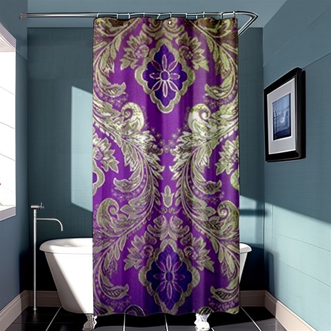 Purple & Gold  CBDOilPrincess E70d1a7c Curtain(36 X72 ) - 33.26 x66.24  Curtain(36 X72 )