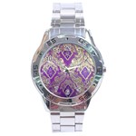 Purple & Gold  CBDOilPrincess E70d1a7c-502f-48a3-839e-eea25bfe4633 Stainless Steel Analogue Watch