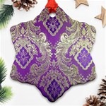 Purple & Gold  CBDOilPrincess E70d1a7c-502f-48a3-839e-eea25bfe4633 Snowflake Ornament (Two Sides)
