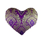 Purple & Gold  CBDOilPrincess E70d1a7c-502f-48a3-839e-eea25bfe4633 Standard 16  Premium Heart Shape Cushions