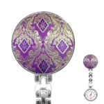 Purple & Gold  CBDOilPrincess E70d1a7c-502f-48a3-839e-eea25bfe4633 Stainless Steel Nurses Watch