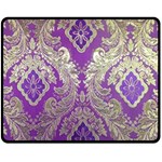 Purple & Gold  CBDOilPrincess E70d1a7c-502f-48a3-839e-eea25bfe4633 Double Sided Fleece Blanket (Medium) 