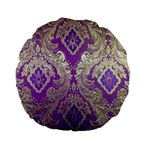Purple & Gold  CBDOilPrincess E70d1a7c-502f-48a3-839e-eea25bfe4633 Standard 15  Premium Flano Round Cushions
