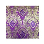 Purple & Gold  CBDOilPrincess E70d1a7c-502f-48a3-839e-eea25bfe4633 Small Satin Scarf (Square)