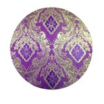 Purple & Gold  CBDOilPrincess E70d1a7c-502f-48a3-839e-eea25bfe4633 Mini Round Pill Box