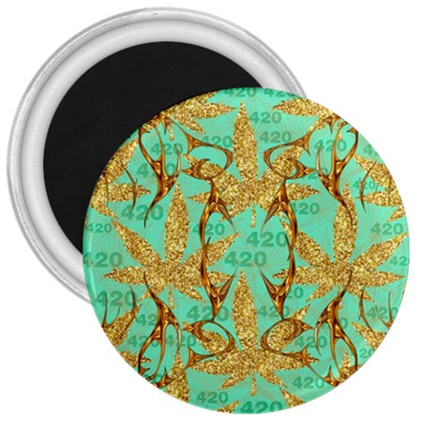420 Golden Marijuana Leaves CBDOilPrincess 4620c7f7 Front