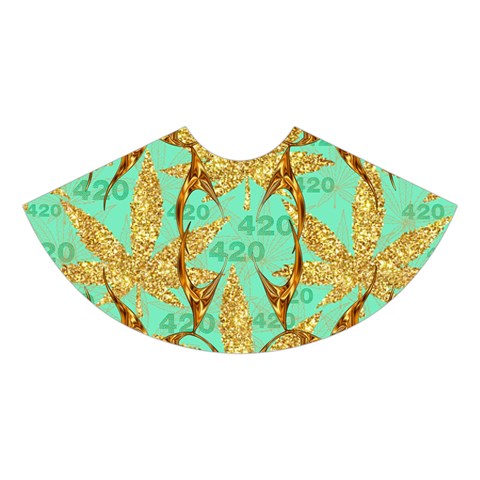 420 Golden Marijuana Leaves CBDOilPrincess 4620c7f7 Skirt Front