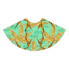 420 Golden Marijuana Leaves CBDOilPrincess 4620c7f7 Skirt Front