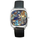 My Pour Cup Painting CBDOilPrincess 0cfa8741-c750-44af-8d62-c9a03448df92 Square Metal Watch