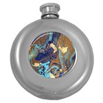 My Pour Cup Painting CBDOilPrincess 0cfa8741-c750-44af-8d62-c9a03448df92 Round Hip Flask (5 oz)
