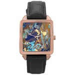 My Pour Cup Painting CBDOilPrincess 0cfa8741-c750-44af-8d62-c9a03448df92 Rose Gold Leather Watch 