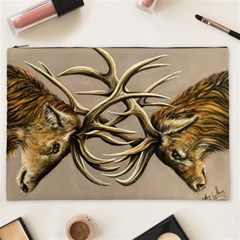 Locking Horns Cosmetic Bag (XXL) from ArtsNow.com Front