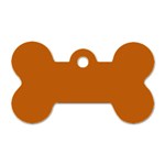 Alloy Orange Dog Tag Bone (Two Sides)