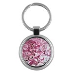 Dusty pink marbling Key Chain (Round)