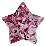 Dusty pink marbling Star Ornament (Two Sides)