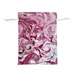 Dusty pink marbling Lightweight Drawstring Pouch (S)