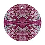 Pink marbling symmetry Ornament (Round)