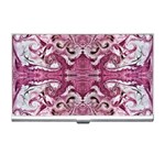 Pink marbling symmetry Business Card Holder