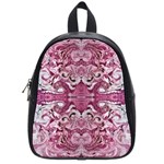 Pink marbling symmetry School Bag (Small)