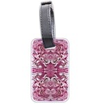 Pink marbling symmetry Luggage Tag (two sides)