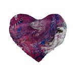 Violet feathers Standard 16  Premium Heart Shape Cushions