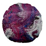 Violet feathers Large 18  Premium Flano Round Cushions