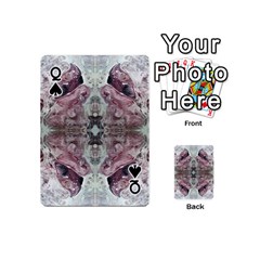 Queen Pebbles Repeats IV Playing Cards 54 Designs (Mini) from ArtsNow.com Front - SpadeQ