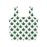 Weed at white, ganja leafs pattern, 420 hemp regular theme Full Print Recycle Bag (S)