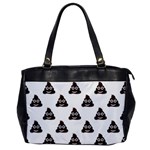 Happy poo pattern, funny emoji, emoticon theme, vector Oversize Office Handbag