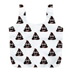 Happy poo pattern, funny emoji, emoticon theme, vector Full Print Recycle Bag (L)