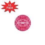 Pink Marbling Ornate 1  Mini Buttons (10 pack) 