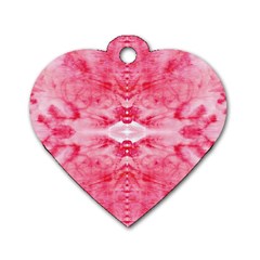 Pink Marbling Ornate Dog Tag Heart (Two Sides) from ArtsNow.com Back