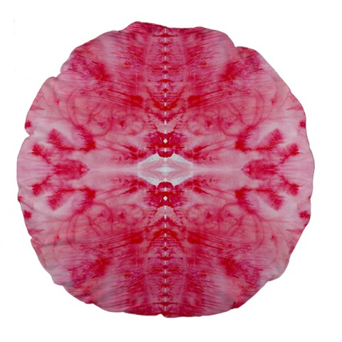 Pink Marbling Ornate Large 18  Premium Flano Round Cushions from ArtsNow.com Front