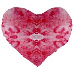 Pink Marbling Ornate Large 19  Premium Flano Heart Shape Cushions
