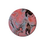 Pink Arabesque Rubber Coaster (Round) 