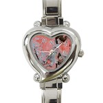 Pink Arabesque Heart Italian Charm Watch