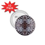 Turquoise Black Arabesque Repeats 1.75  Buttons (10 pack)