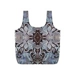 Turquoise Black Arabesque Repeats Full Print Recycle Bag (S)