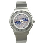 Moon stone patterns Stainless Steel Watch