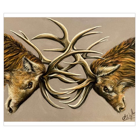 Stags Zipper Large Tote Bag from ArtsNow.com Front