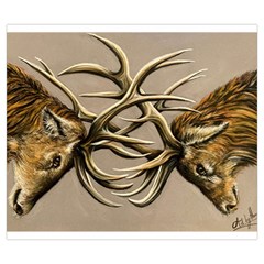 Stags Zipper Large Tote Bag from ArtsNow.com Back